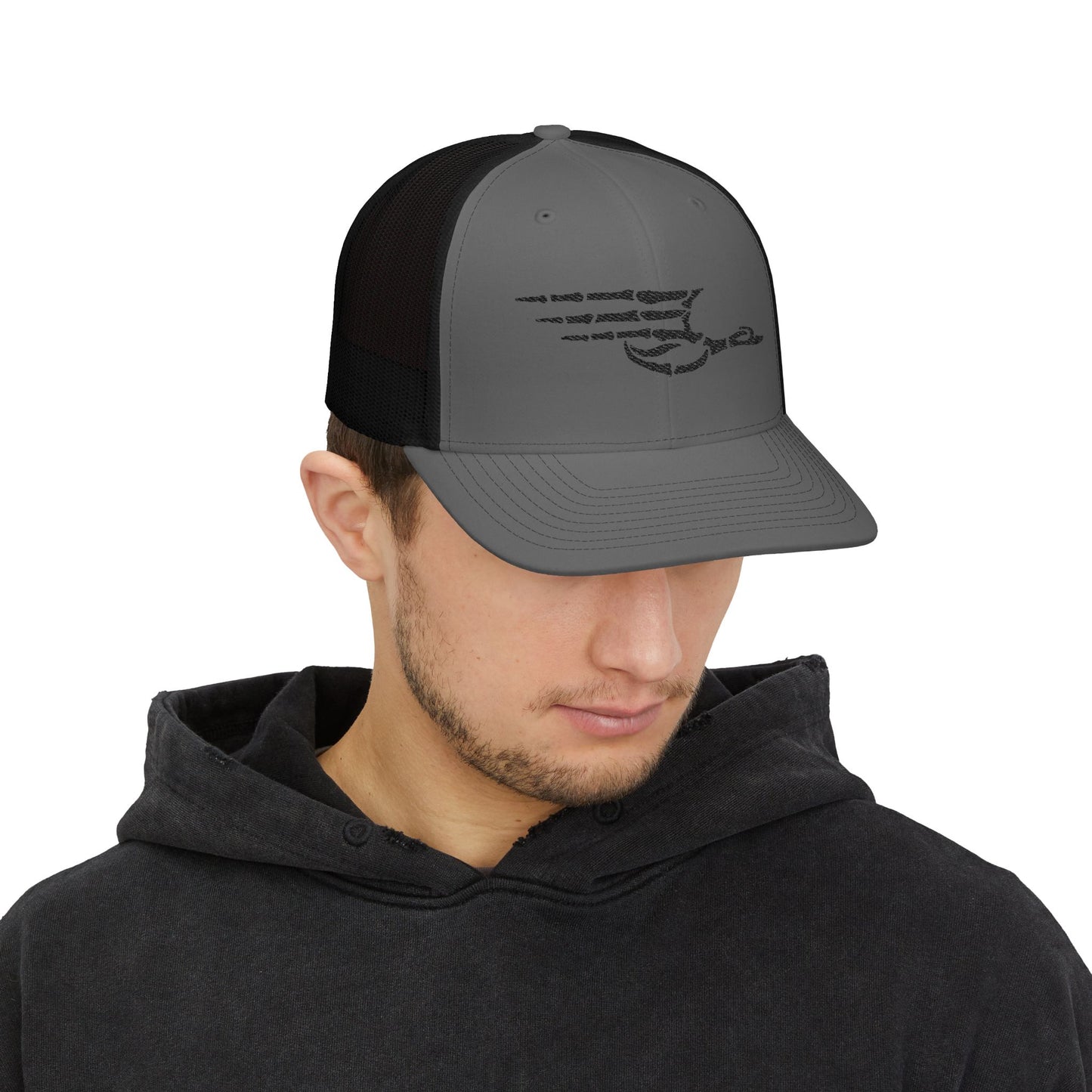 Embroidered Snapback Trucker